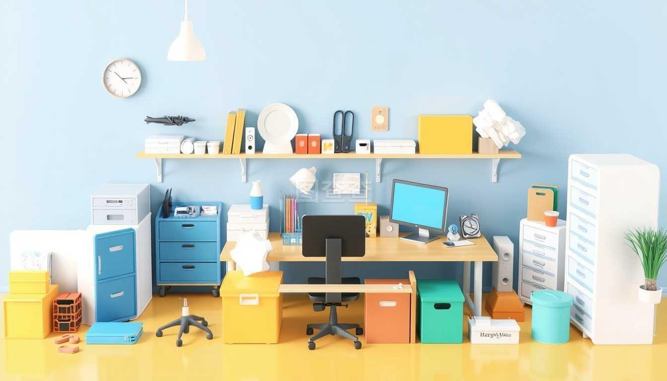 3D辦公用品插圖 展現企業文化與專業風采