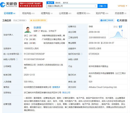 阿里云關(guān)聯(lián)公司業(yè)務(wù)拓展 新增翻譯服務(wù)與計(jì)算機(jī)軟硬件技術(shù)開發(fā)